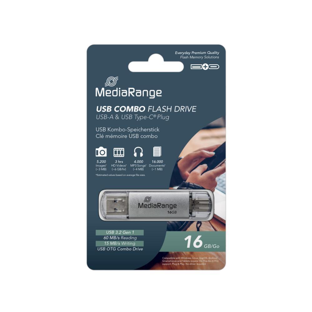 MEDIARANGE USB 3.1 FLASH DRIVE WITH USB TYPE-C PLUG 16GB (MR935) | JAR Computers MEDIARANGE USB 3.1 FLASH DRIVE WITH USB TYPE-C PLUG 16GB (MR935)
