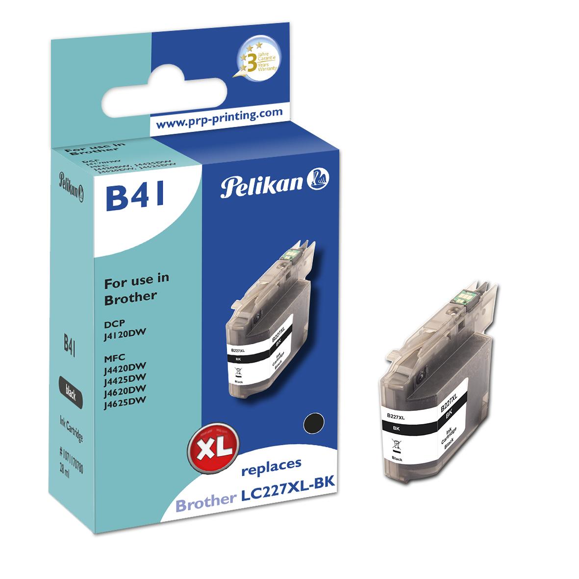 Pelikan B41 Black глава и патрон за мастиленоструен принтер 1 броя Съвместим Висок (XL) добив Черен | JAR Computers Pelikan B41 Black глава и патрон за мастиленоструен принтер 1 броя Съвместим Висок (XL) добив Черен
