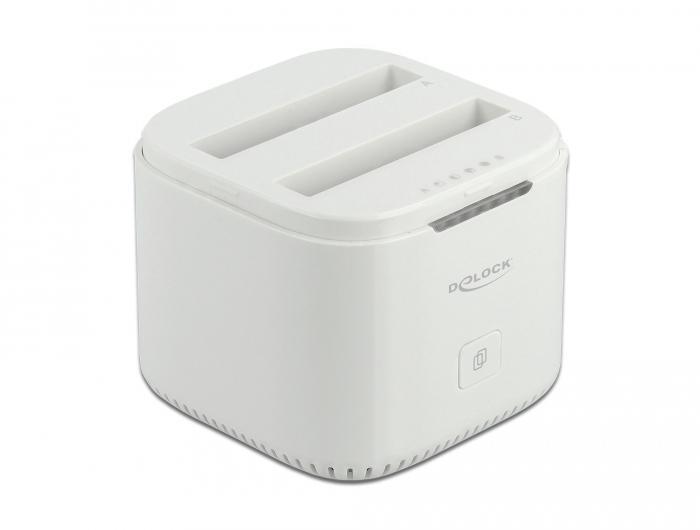 Станция Delock USB-C, За 2 x 2.5″ SATA HDD / SSD, Клониране | JAR Computers Станция Delock USB-C, За 2 x 2.5″ SATA HDD / SSD, Клониране