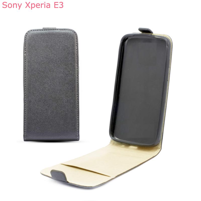 Вертикален кожен калъф с джоб за Sony Xperia E3 - Leather Pocket Flip Case (сив) | JAR Computers Вертикален кожен калъф с джоб за Sony Xperia E3 - Leather Pocket Flip Case (сив)