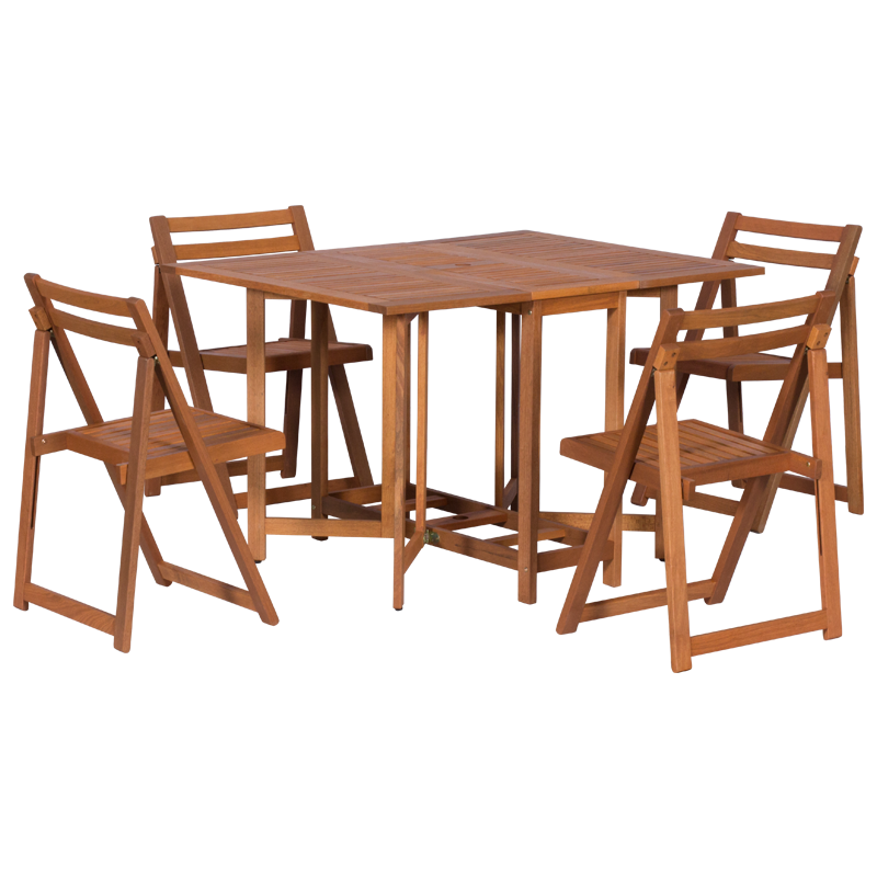  Градински комплект пакет маса с 4 сгъваеми стола CLAUS 