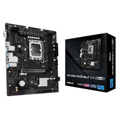 Дънна платка MB ASRock Intel 1700 H610M-HVS/M.2 D5 GEN5 | JAR Computers Дънна платка MB ASRock Intel 1700 H610M-HVS/M.2 D5 GEN5
