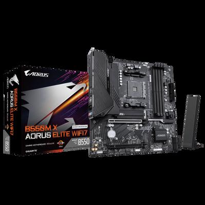 Дънна платка MB GBT AMD AM4 B550M X AORUS ELITE WIFI7 | JAR Computers Дънна платка MB GBT AMD AM4 B550M X AORUS ELITE WIFI7