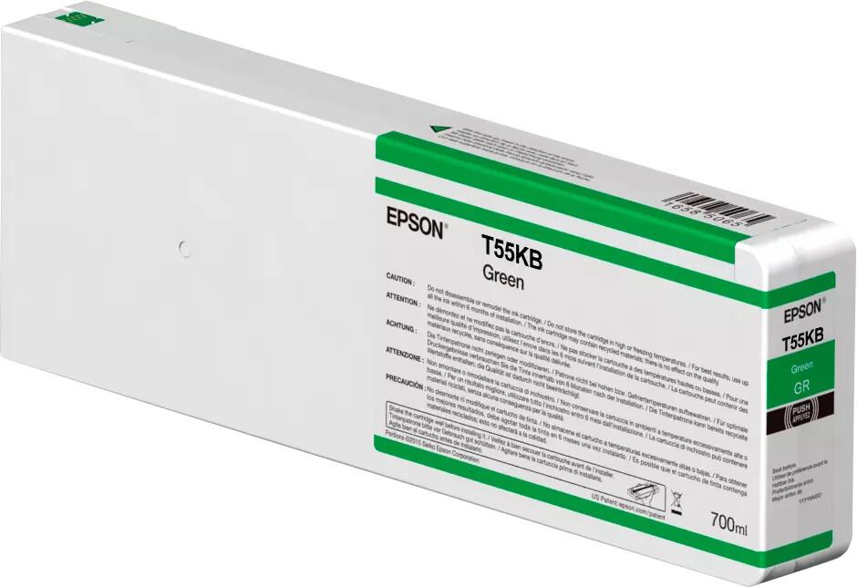Epson Singlepack Green T55KB00 UltraChrome HDX/HD 700ml | JAR Computers Epson Singlepack Green T55KB00 UltraChrome HDX/HD 700ml