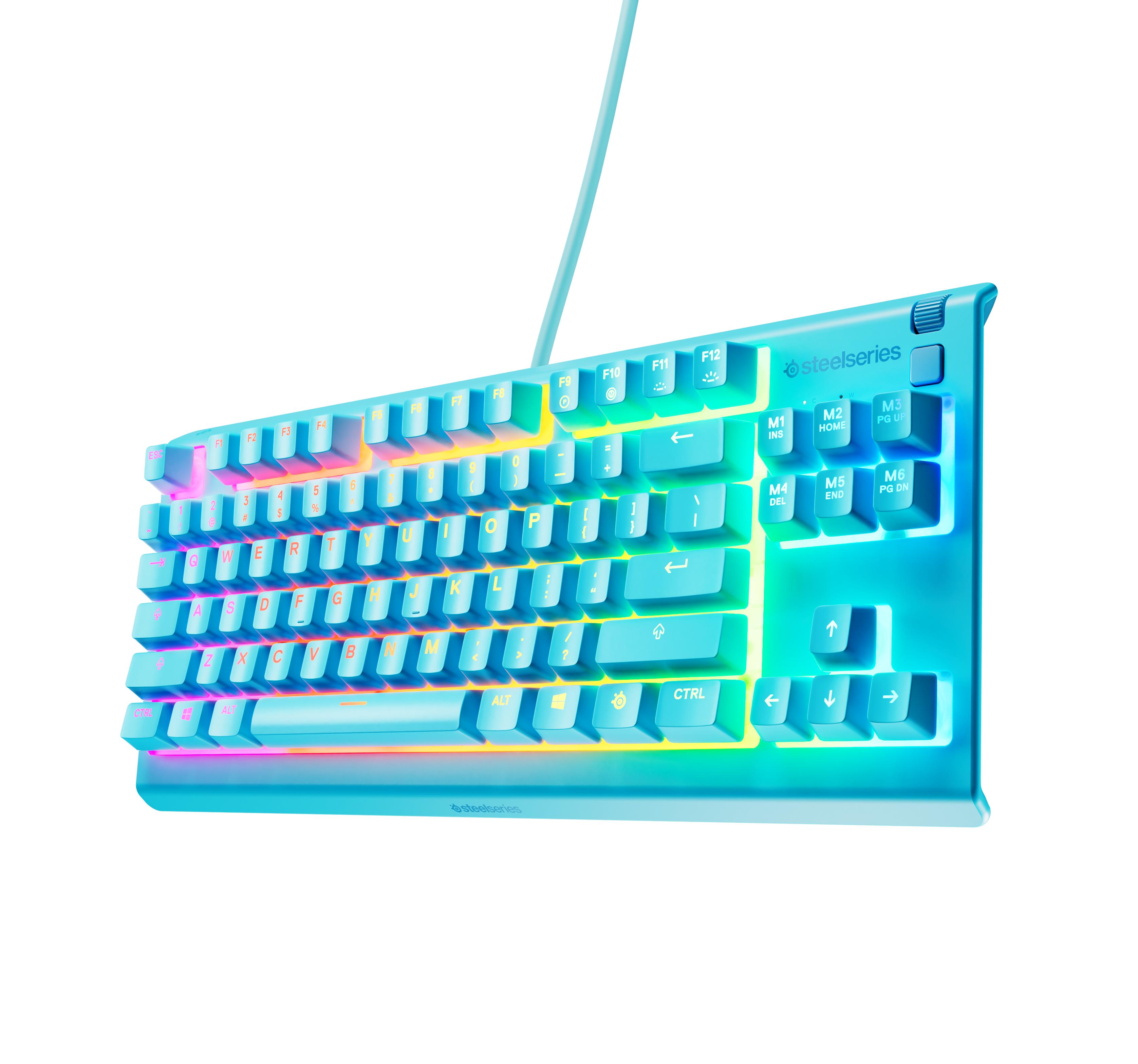 Геймърскa клавиатура SteelSeries Apex 3 TKL Aqua - Quiet Switct, US Layout