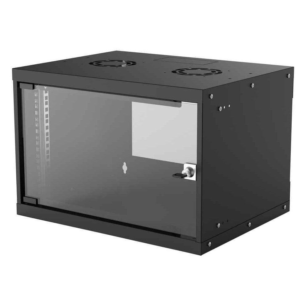 INTELLINET 714143 :: Комуникационен шкаф 19" Basic Line Flat pack 6U, D=400, черен