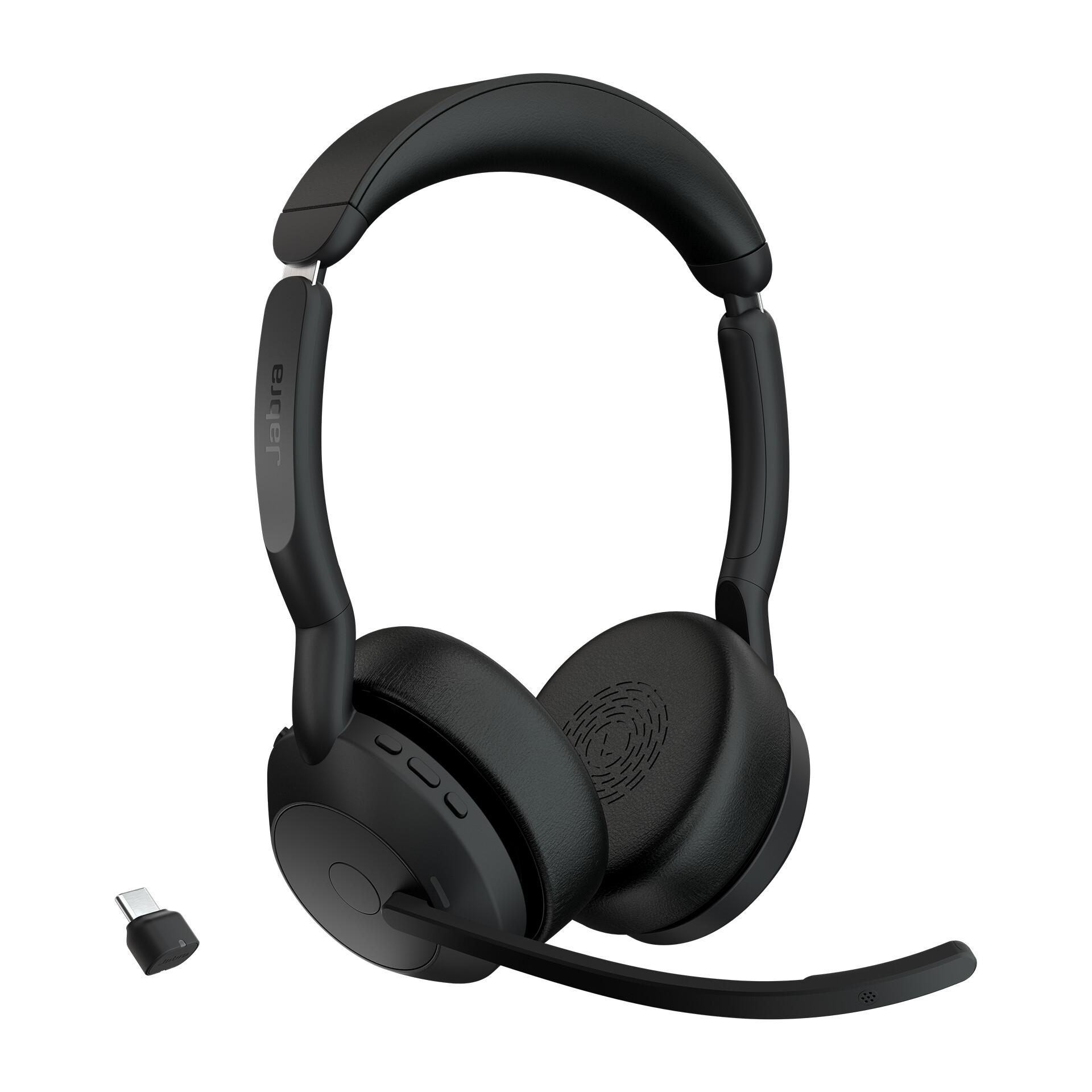 Jabra Evolve2 55 Слушалки Безжичен Лента за глава Офис/Център за обаждания UBS тип C Bluetooth Стойка за зареждане