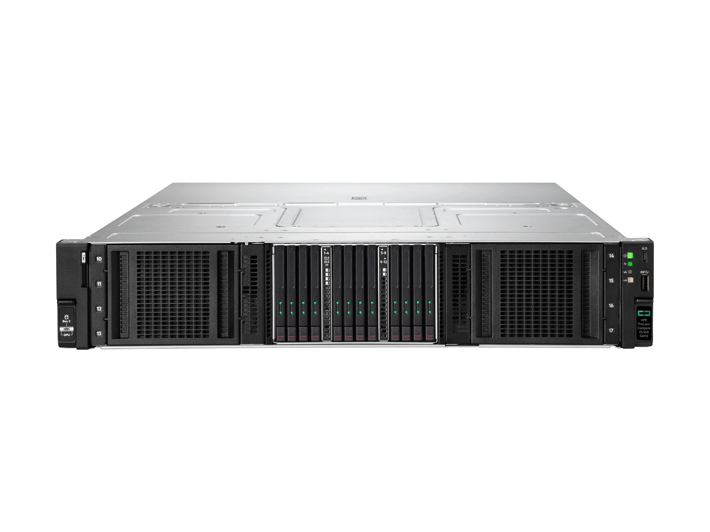 Server HPE DL340 G12 2U Xeon 6505P 1x64GB 2x480GB SFF MR408i-o 2x1000W | JAR Computers Server HPE DL340 G12 2U Xeon 6505P 1x64GB 2x480GB SFF MR408i-o 2x1000W