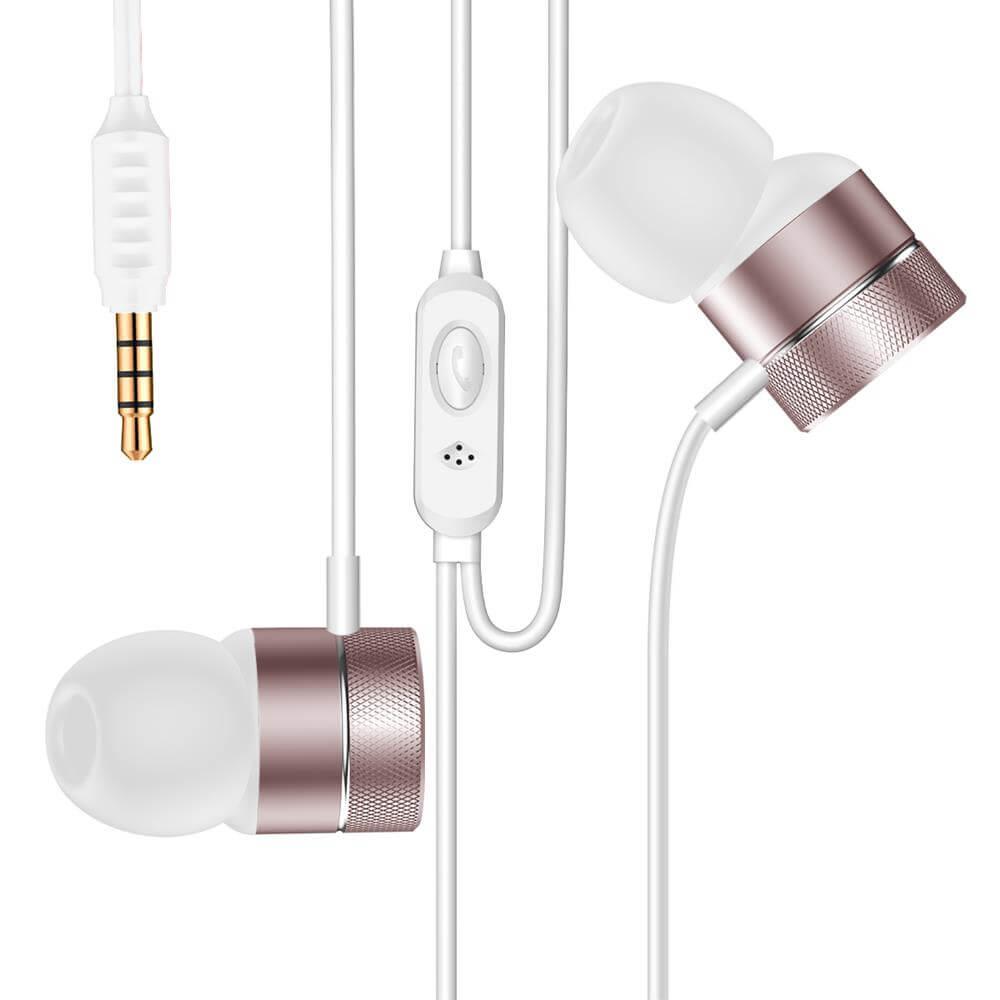 Слушалки с микрофон за мобилни устройства - Baseus Encok Wired Earphones H04 (розово злато) | JAR Computers Слушалки с микрофон за мобилни устройства - Baseus Encok Wired Earphones H04 (розово злато)
