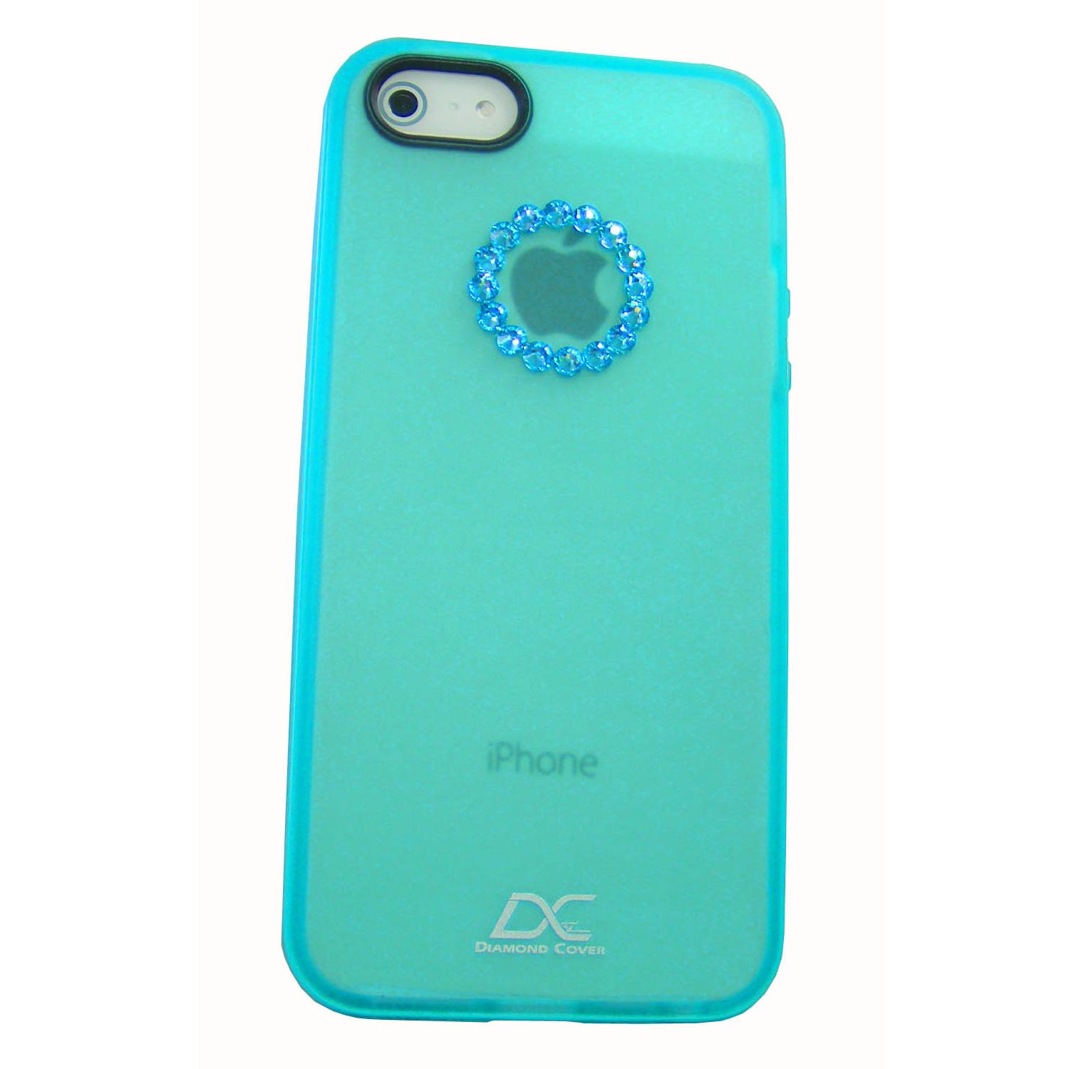 Термополиуретанов калъф за iPhone 5, iPhone 5S, iPhone SE (с кристали на Сваровски) - син - Diamond Cover Retro Turqoise Case | JAR Computers Термополиуретанов калъф за iPhone 5, iPhone 5S, iPhone SE (с кристали на Сваровски) - син - Diamond Cover Retro Turqoise Case