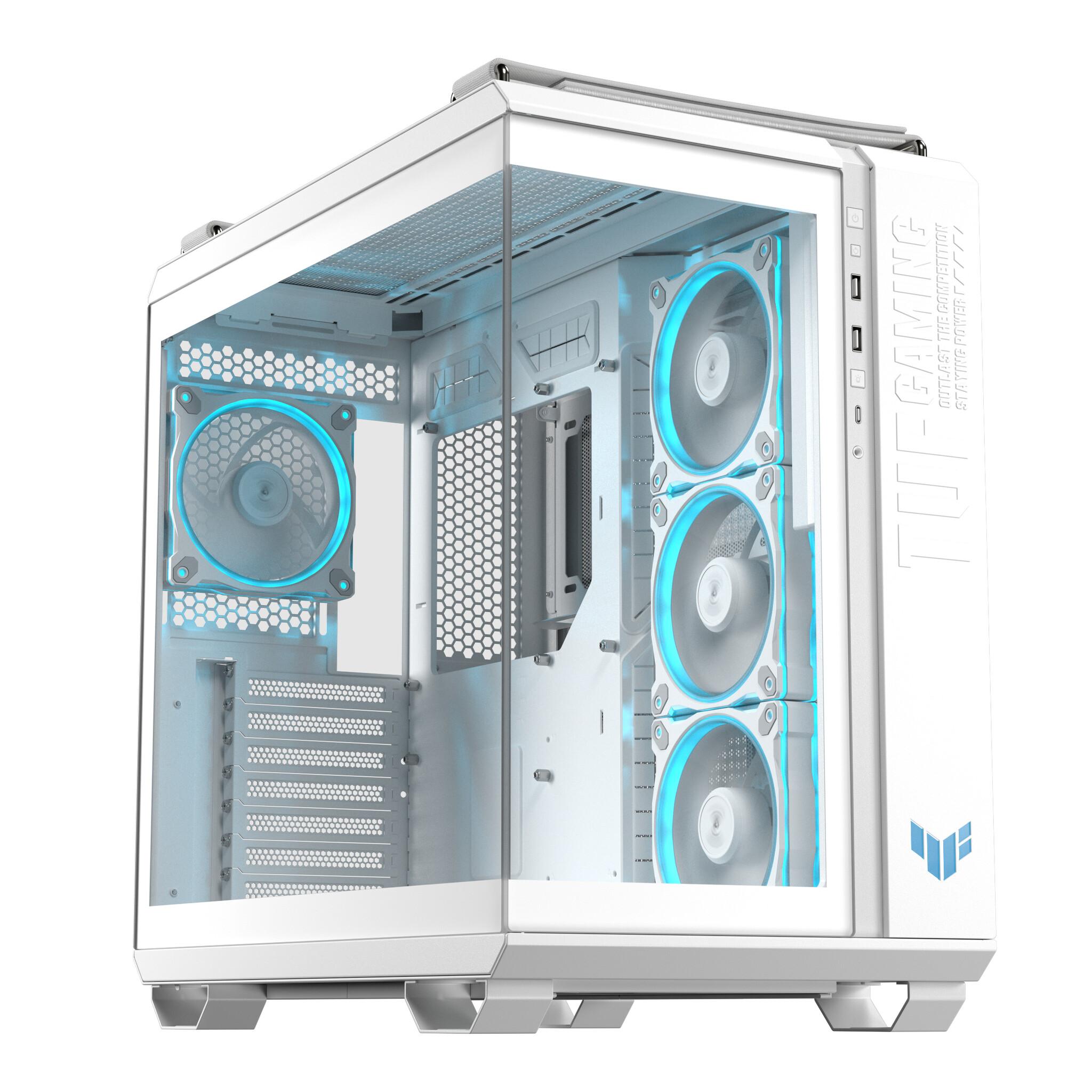 ASUS TUF GAMING GT502 Horizon TG ARGB White Midi Tower Бяла | JAR Computers ASUS TUF GAMING GT502 Horizon TG ARGB White Midi Tower Бяла