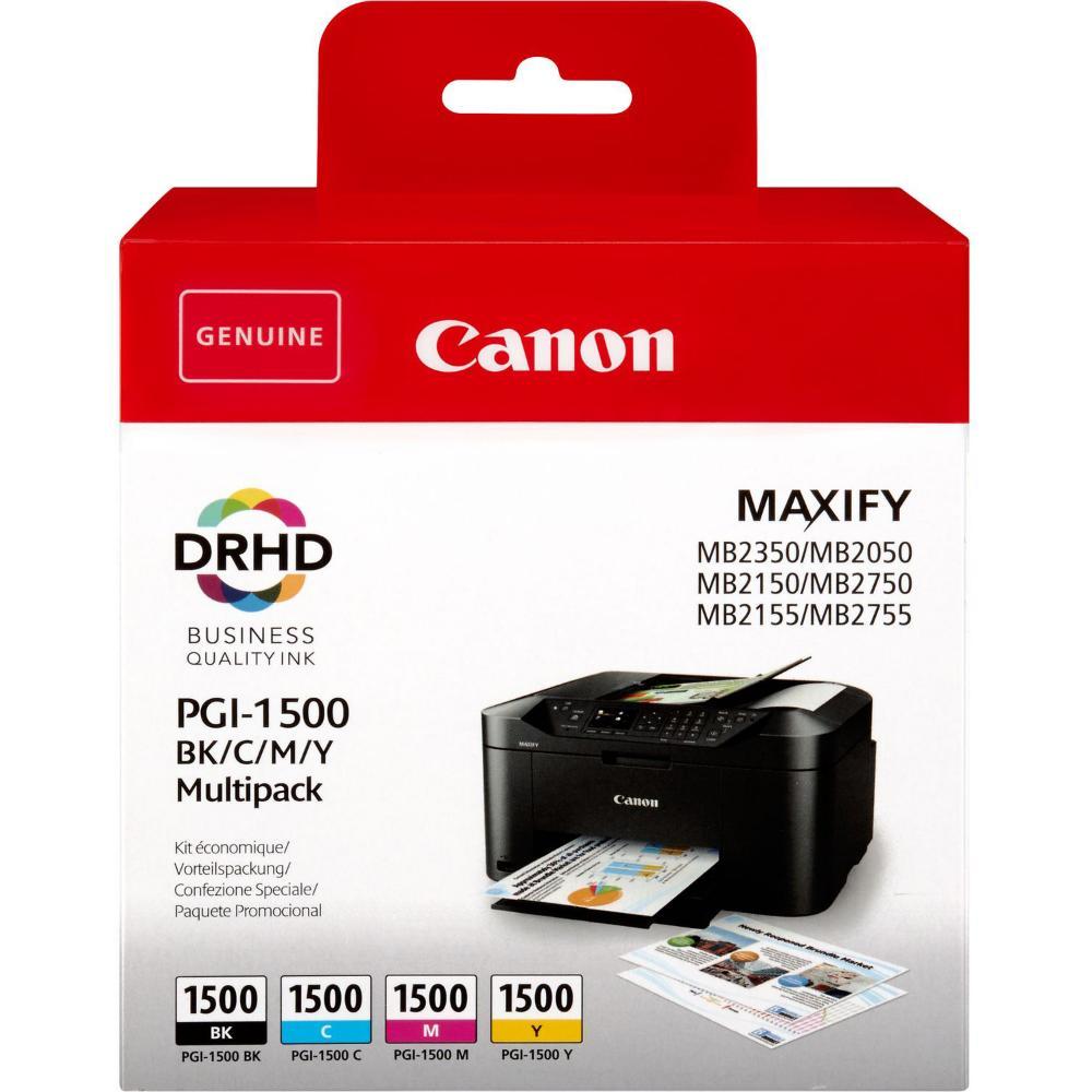 Canon PGI-1500 Πακέτο 4 Μελανιών Εκτυπωτή InkJet Κίτρινο / Κυανό / Ματζέντα / Μαύρο (9218B005) (CANPGI-1500CMYK) | JAR Computers Canon PGI-1500 Πακέτο 4 Μελανιών Εκτυπωτή InkJet Κίτρινο / Κυανό / Ματζέντα / Μαύρο (9218B005) (CANPGI-1500CMYK)