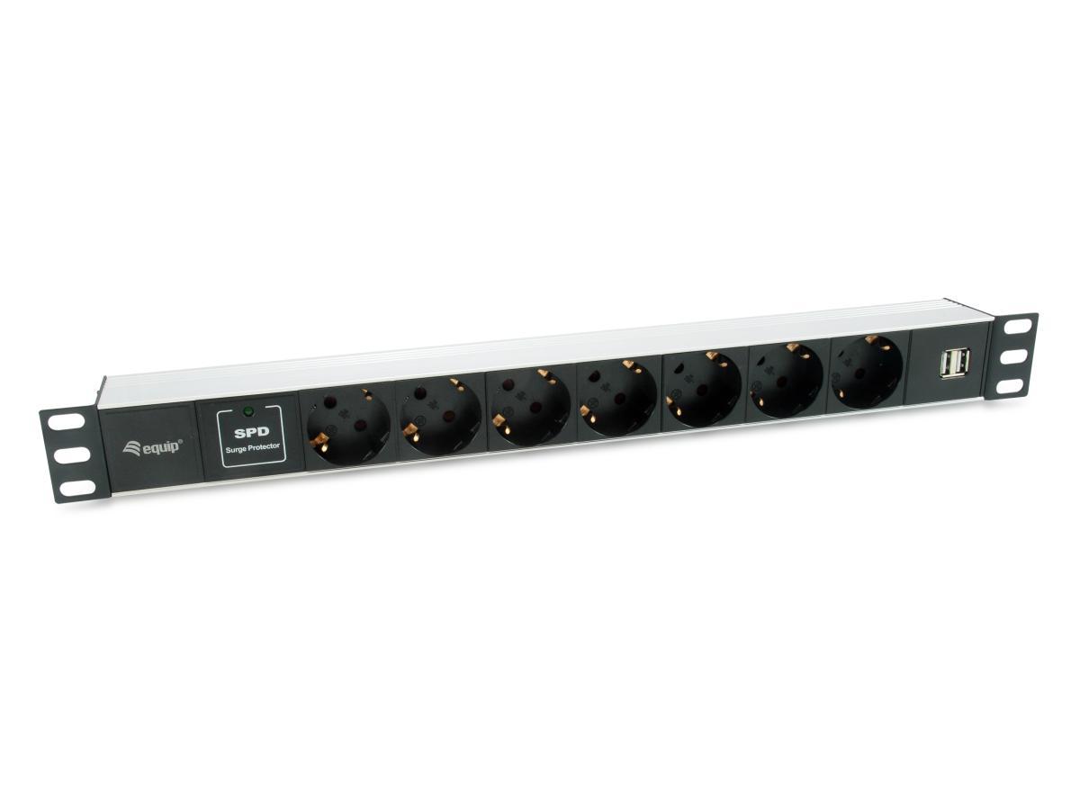 Equip 333315 power distribution unit (PDU) 7 AC outlet(s) 1U Black, Silver | JAR Computers Equip 333315 power distribution unit (PDU) 7 AC outlet(s) 1U Black, Silver