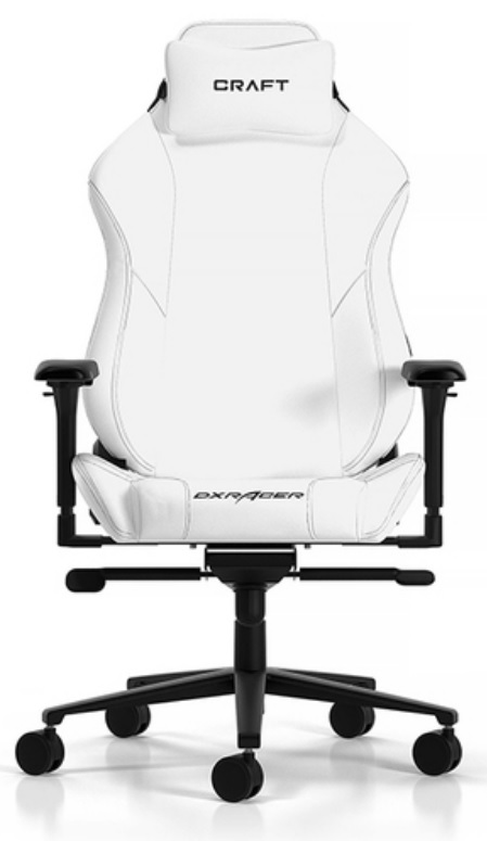 Гейминг стол DXRacer - Craft C001-W-N, бял