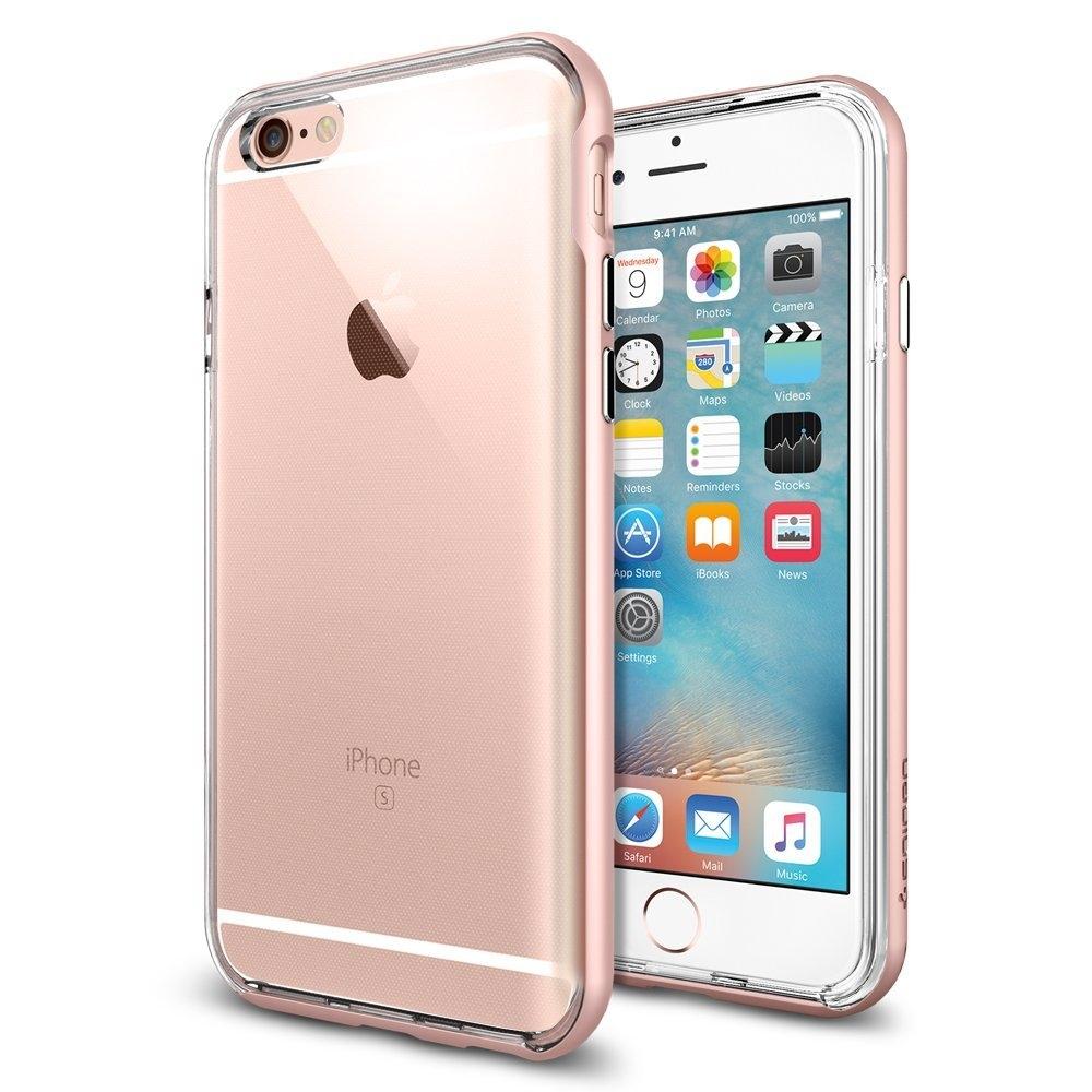 Хибриден бъмпер-кейс с висока степен на защита за iPhone 6, iPhone 6S - Spigen Neo Hybrid Ex Case (розов-прозрачен) | JAR Computers Хибриден бъмпер-кейс с висока степен на защита за iPhone 6, iPhone 6S - Spigen Neo Hybrid Ex Case (розов-прозрачен)