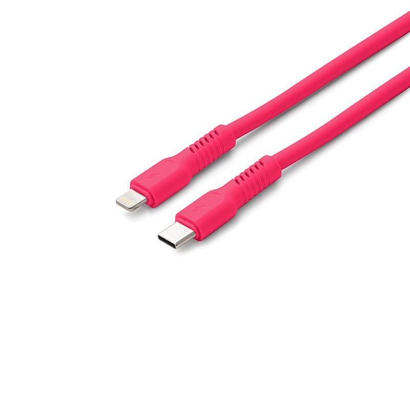 Кабел USB-C - Lightning 1,8m 2,4A COLORUM цвят магента