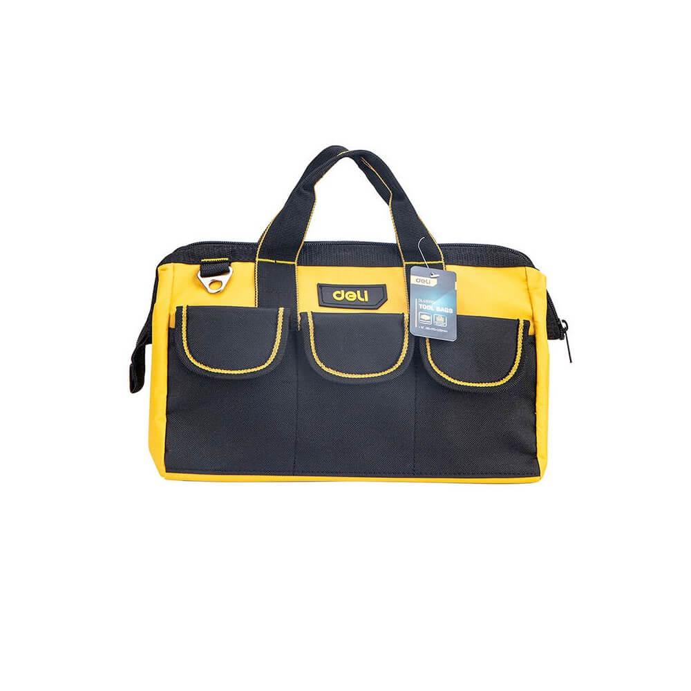 Качественa чанта за инструменти - Deli Tools Basic Tool Bags 13 inch (черен-жълт) | JAR Computers Качественa чанта за инструменти - Deli Tools Basic Tool Bags 13 inch (черен-жълт)