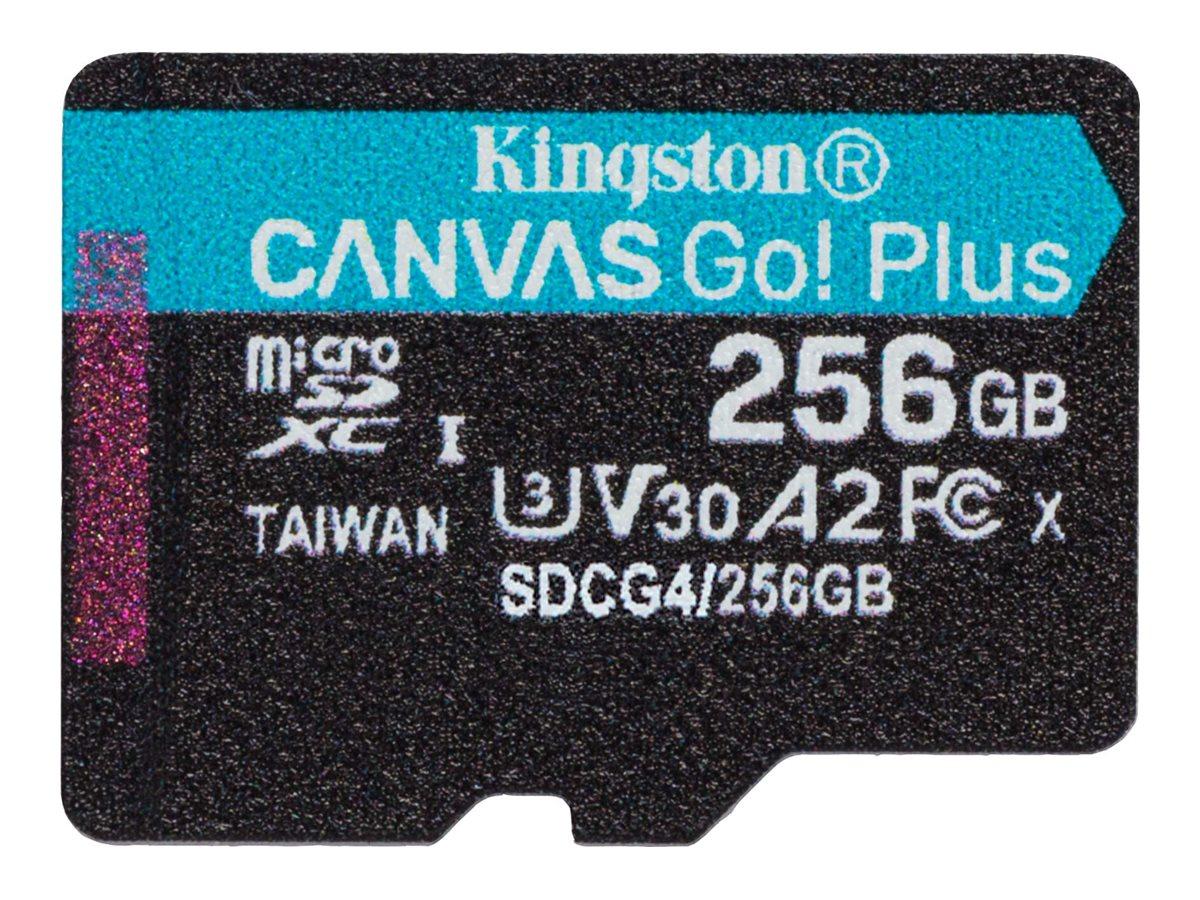 КАРТА ПАМЕТ Kingston CANVAS PLUS + microSDXC UHS-I - UHS-I U3 V30 - 256 GB - PN SDCG4/256GBSP | JAR Computers КАРТА ПАМЕТ Kingston CANVAS PLUS + microSDXC UHS-I - UHS-I U3 V30 - 256 GB - PN SDCG4/256GBSP