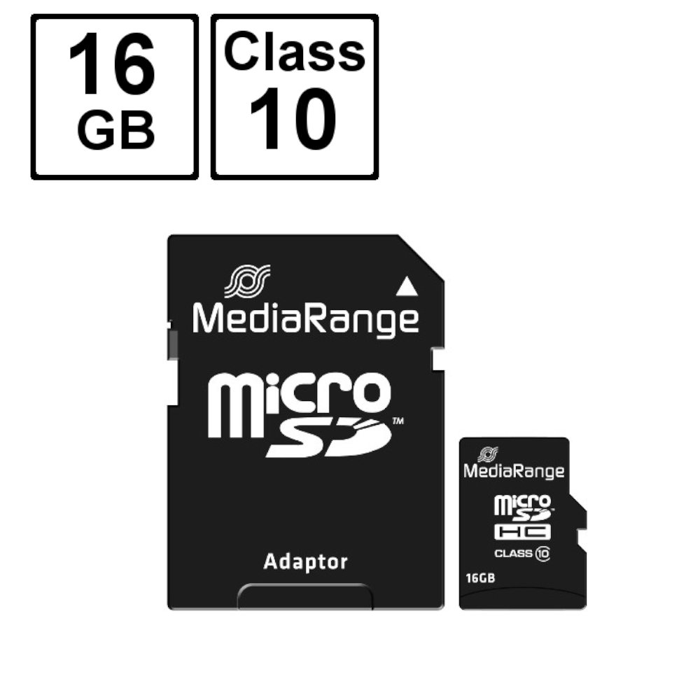 Карта памет MediaRange 16GB Micro SD Class 10