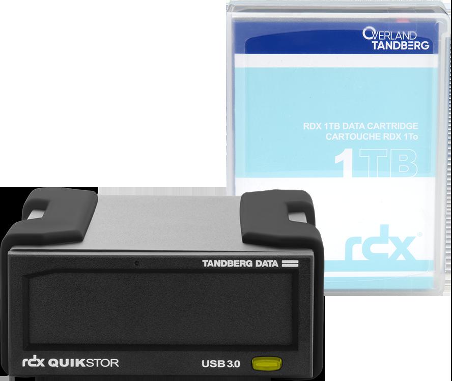 Комплект външен диск с касета 1 TB Tandberg Data Drive QuikStor RDX Extern - PN 8864-RDX | JAR Computers Комплект външен диск с касета 1 TB Tandberg Data Drive QuikStor RDX Extern - PN 8864-RDX