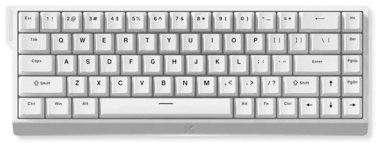 Механична клавиатура MCHOSE - Ace 68, Ice Blue Magnetic Switch, RGB, бяла | JAR Computers Механична клавиатура MCHOSE - Ace 68, Ice Blue Magnetic Switch, RGB, бяла