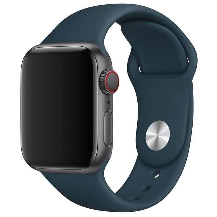 Оригинална силиконова каишка за Apple Watch 42мм, 44мм (тъмнозелен) - Apple Sport Band Stainless Steel Pin Pacific Green | JAR Computers Оригинална силиконова каишка за Apple Watch 42мм, 44мм (тъмнозелен) - Apple Sport Band Stainless Steel Pin Pacific Green