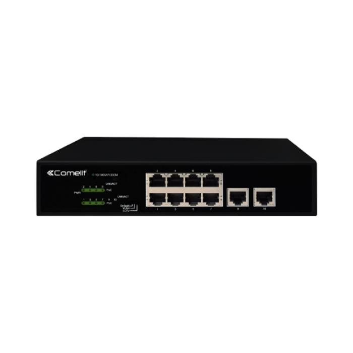 PoE мрежов суич, 8 порта + 2 uplink (Gigabit Ethernet) - Comelit IPSWP10N01A | JAR Computers PoE мрежов суич, 8 порта + 2 uplink (Gigabit Ethernet) - Comelit IPSWP10N01A