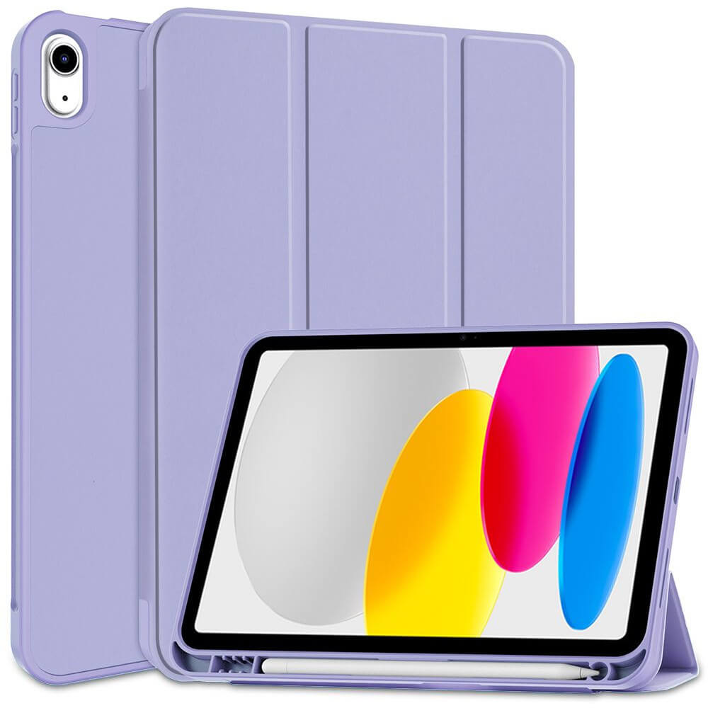 Tech-Protect SC Pen Case - силиконов кейс и поставка за iPad 10 (2022) (лилав) 