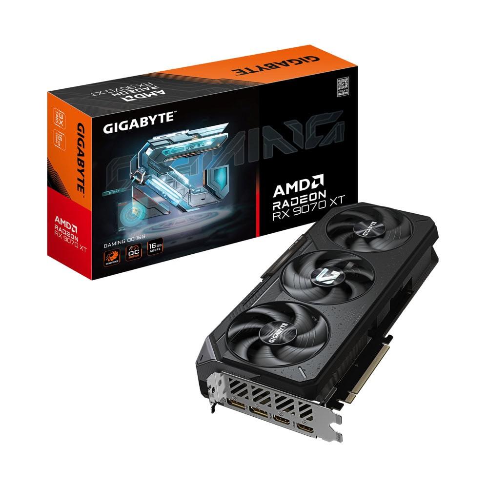 Видео карта AMD Radeon RX 9070 XT, 16GB, Gigabyte Gaming, OC, PCI-E 5.0, GDDR6, 256-bit, DisplayPort, HDMI, GV-R9070XTGAMING OC-16GD | JAR Computers Видео карта AMD Radeon RX 9070 XT, 16GB, Gigabyte Gaming, OC, PCI-E 5.0, GDDR6, 256-bit, DisplayPort, HDMI, GV-R9070XTGAMING OC-16GD