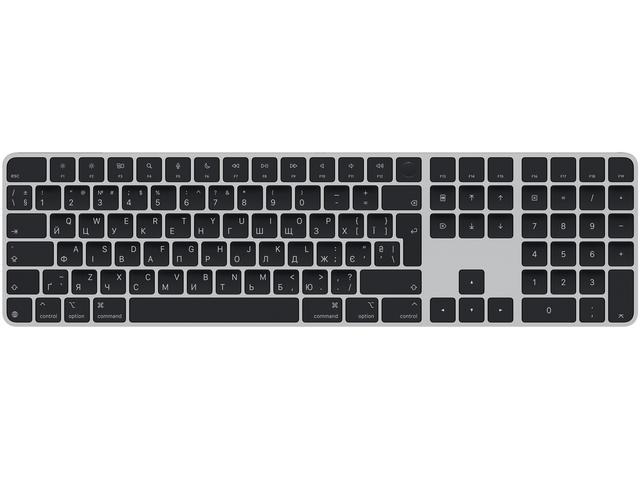 Apple Magic Keyboard with Touch ID and Numeric Keypad for Mac models with Apple silicon (USB–C) - Ukrainian - Black Keys