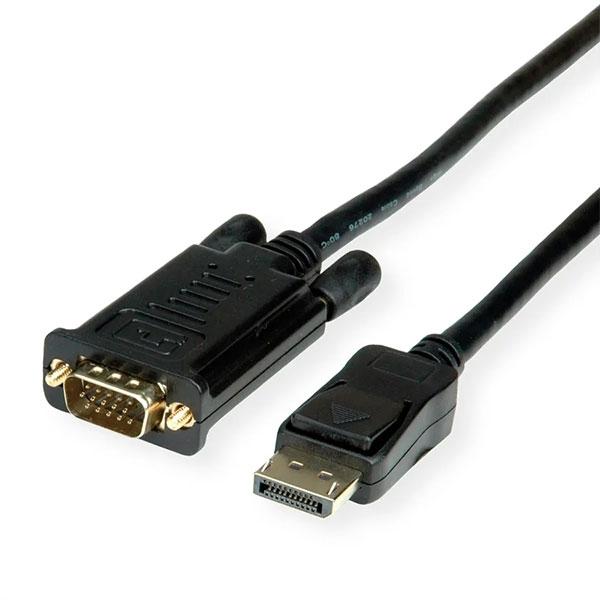 Cable DP M - VGA M, 5m, Roline 11.04.5974