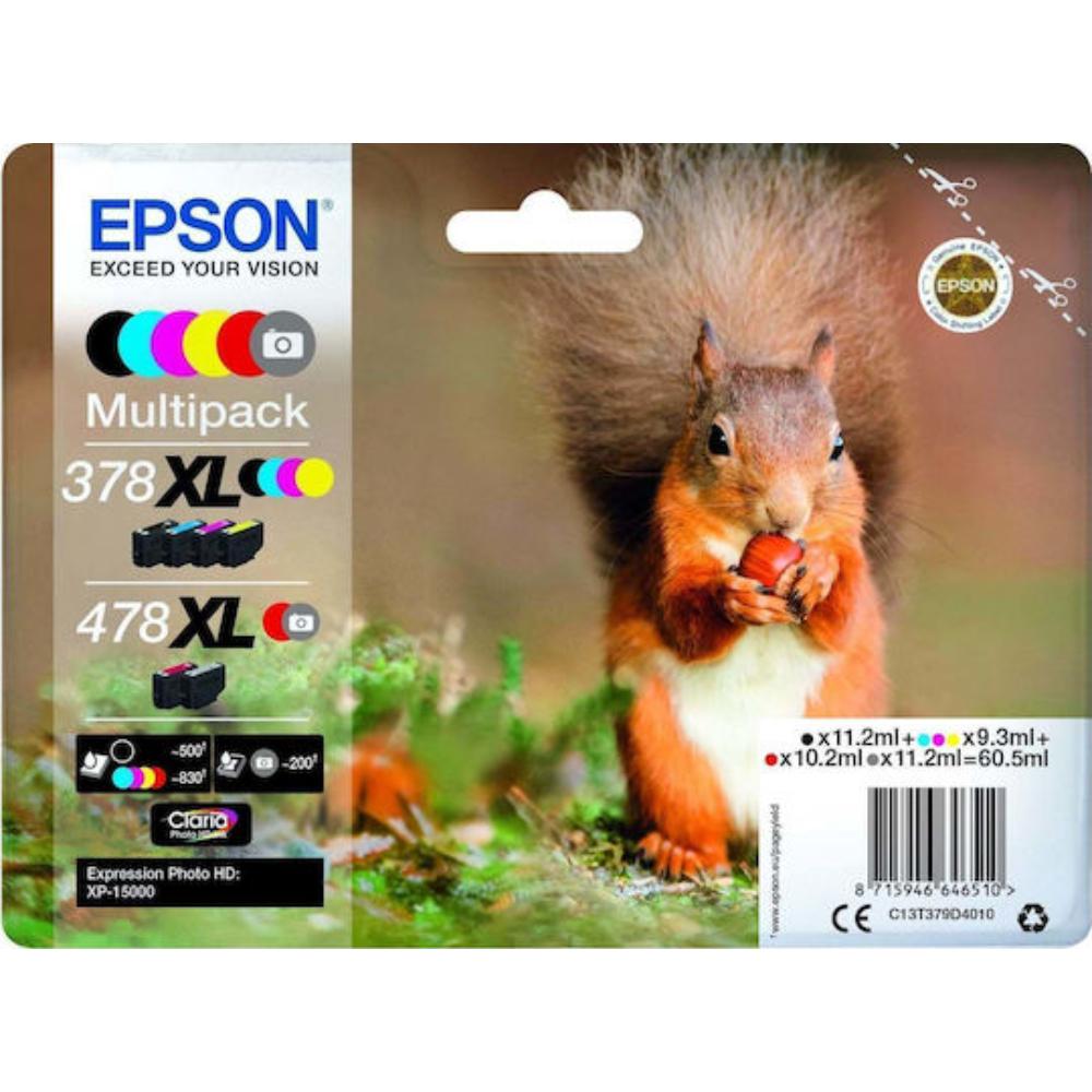 Epson Μελάνι Inkjet 378XL Multipack (C13T379D4010) (EPST379D4010)
