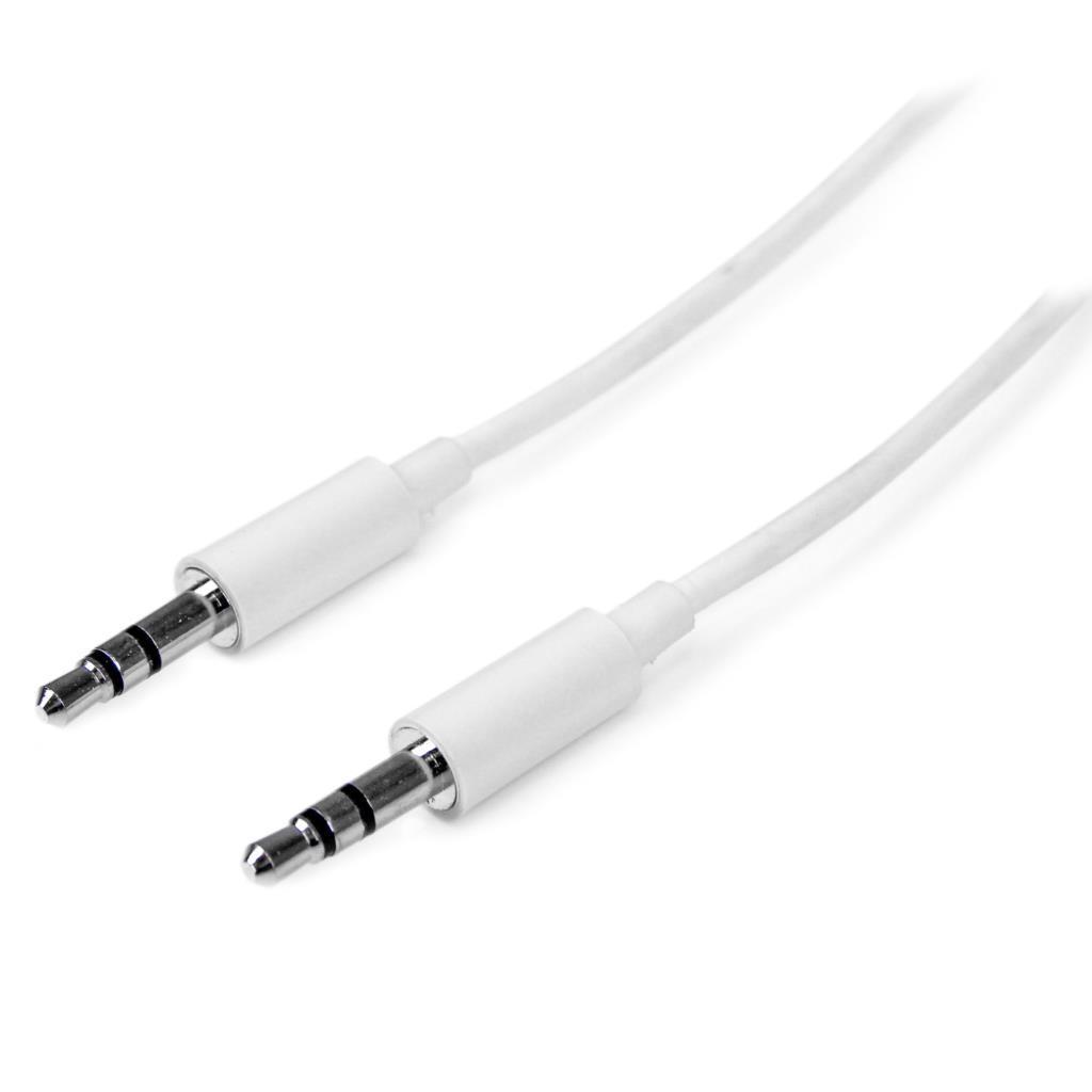 Качествен 3.5 mm към 3.5 mm аудио кабел 180 см. (два мъжки жака) - eSTUFF Audio Cable (бял) | JAR Computers Качествен 3.5 mm към 3.5 mm аудио кабел 180 см. (два мъжки жака) - eSTUFF Audio Cable (бял)