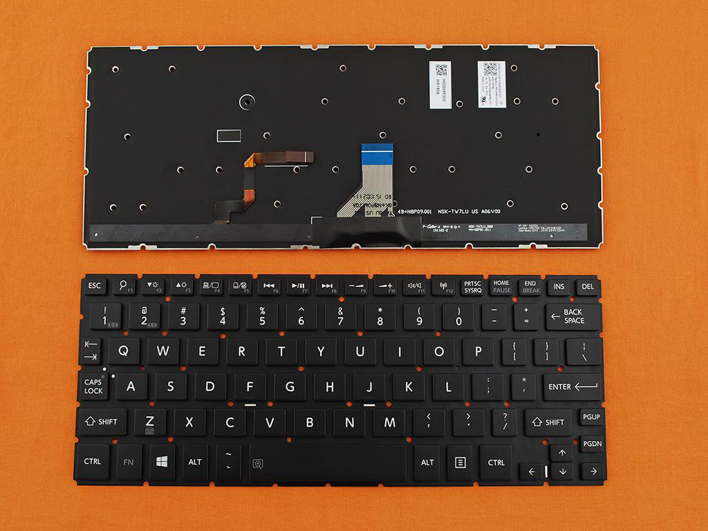 Клавиатура за лаптоп Toshiba Satellite Radius P20W-C P25W-C Черна Без Рамка (Малък Enter) С Подсветка Black Without Frame With Backlit US | JAR Computers Клавиатура за лаптоп Toshiba Satellite Radius P20W-C P25W-C Черна Без Рамка (Малък Enter) С Подсветка Black Without Frame With Backlit US