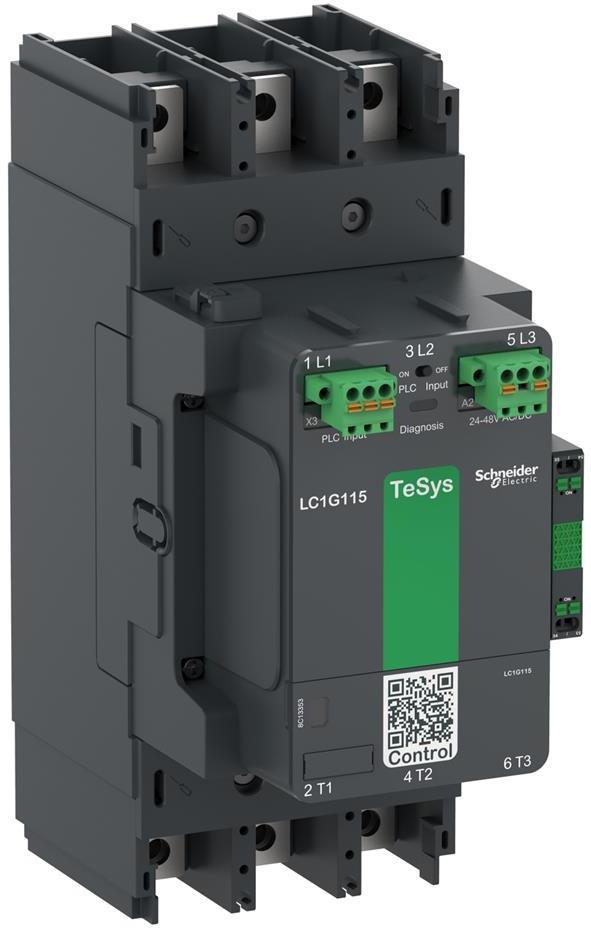 Контактор TeSys G 3P 55kW (115A AC-3) 1NO-1NC 200...500V 50/60Hz SE | JAR Computers Контактор TeSys G 3P 55kW (115A AC-3) 1NO-1NC 200...500V 50/60Hz SE