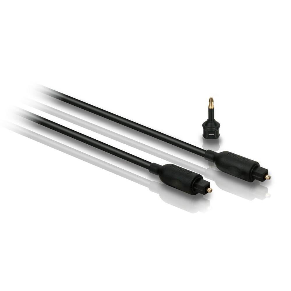 Оптичен аудио кабел (150 см) - Philips SWA2522W/10 Fiber Optic Cable (черен) | JAR Computers Оптичен аудио кабел (150 см) - Philips SWA2522W/10 Fiber Optic Cable (черен)