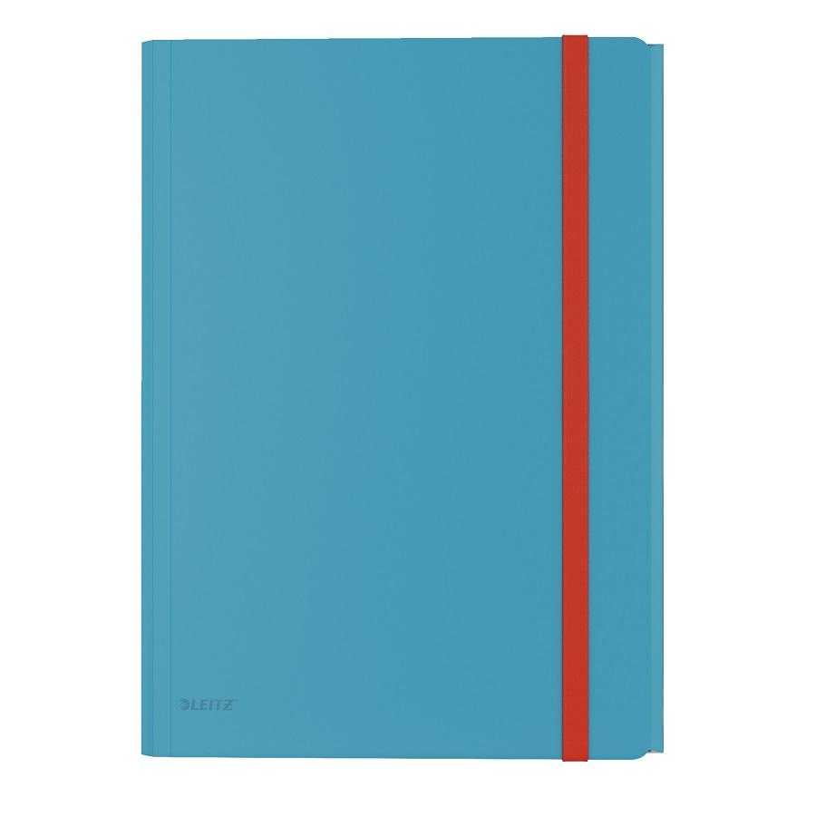 Папка с ластик и 3 капака LEITZ Cosy, A4, РР, с разширение и джоб, светлосиня | JAR Computers Папка с ластик и 3 капака LEITZ Cosy, A4, РР, с разширение и джоб, светлосиня