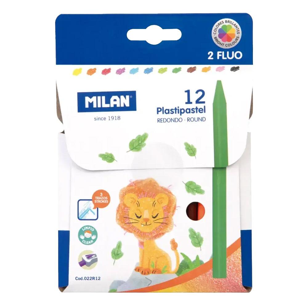 Пастели MILAN Plastipastel кръгли 12цв. | JAR Computers Пастели MILAN Plastipastel кръгли 12цв.