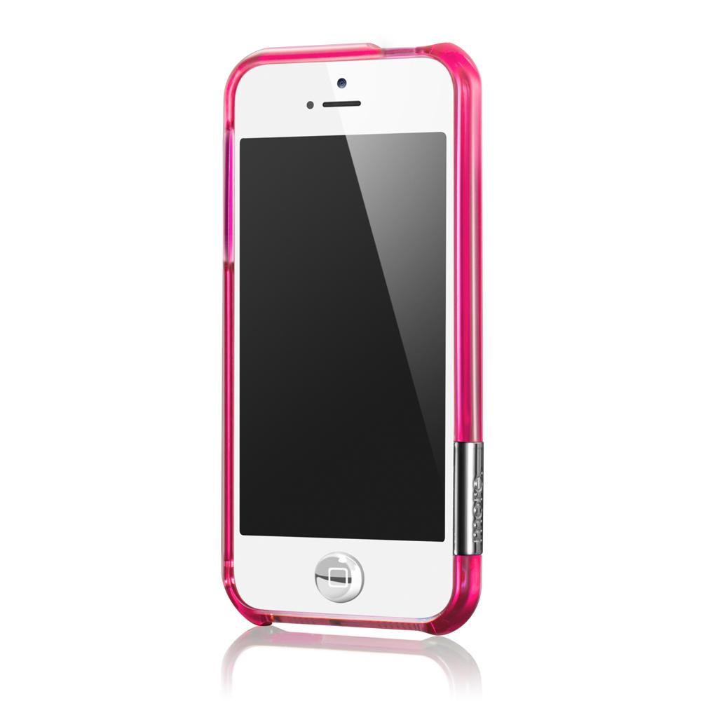 Поликарбонатов бъмпер за iPhone 5, iPhone 5S, iPhone SE - More-Thing Color Gem Lucent Jelly Ring (розов) | JAR Computers Поликарбонатов бъмпер за iPhone 5, iPhone 5S, iPhone SE - More-Thing Color Gem Lucent Jelly Ring (розов)