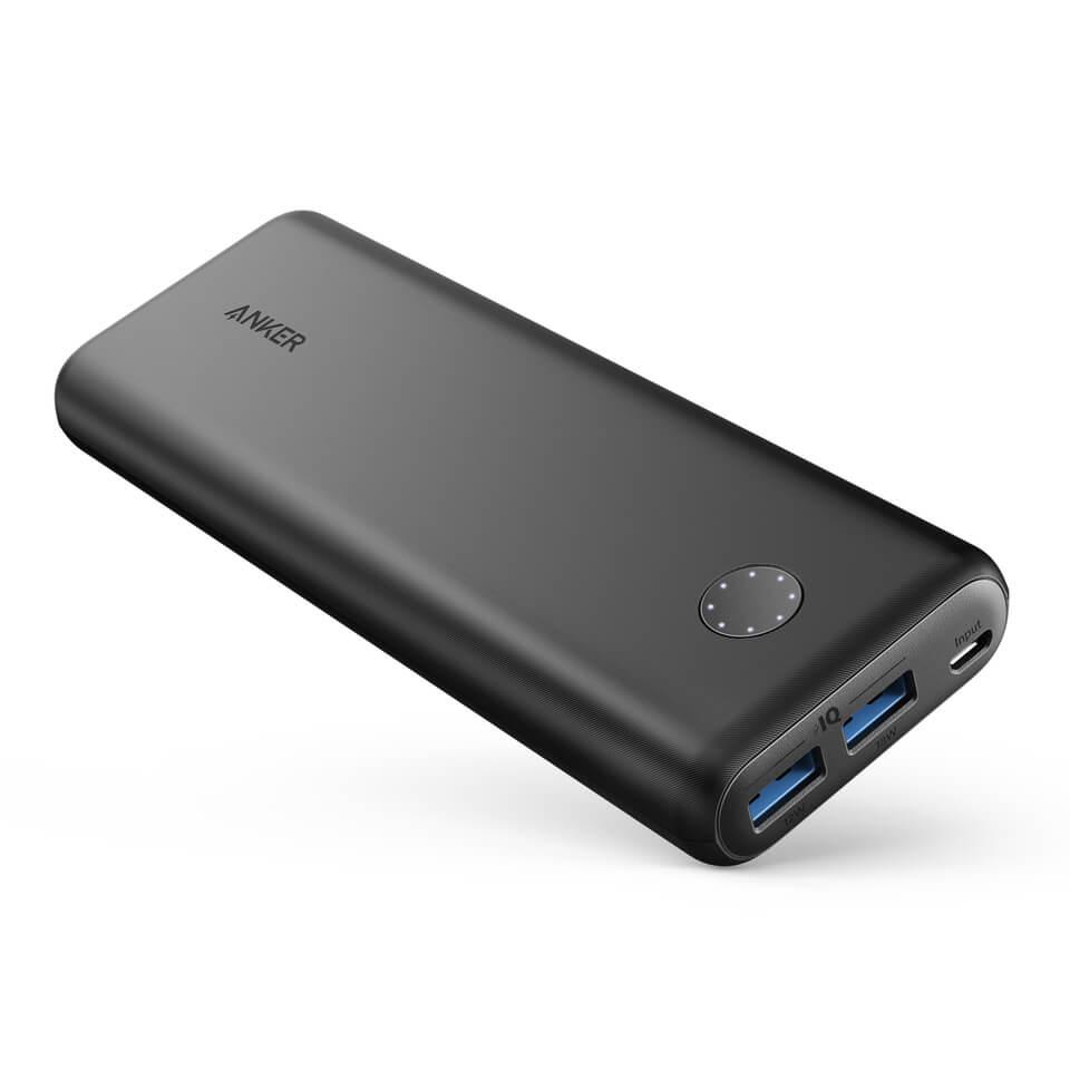 Преносима външна батерия с 2 USB изхода за зареждане - Anker PowerCore Speed II 20000 mAh (черен) | JAR Computers Преносима външна батерия с 2 USB изхода за зареждане - Anker PowerCore Speed II 20000 mAh (черен)