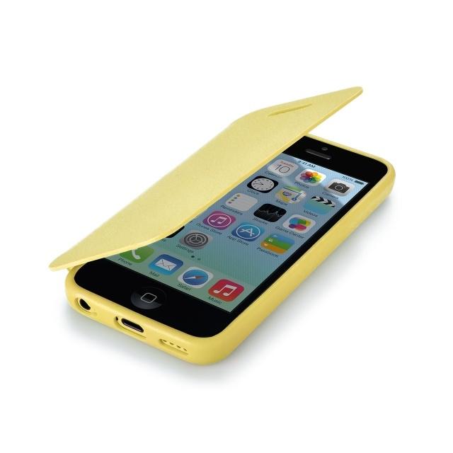 Силиконов калъф, тип портфейл за iPhone 5C - QDOS Tex-Folio (жълт) | JAR Computers Силиконов калъф, тип портфейл за iPhone 5C - QDOS Tex-Folio (жълт)