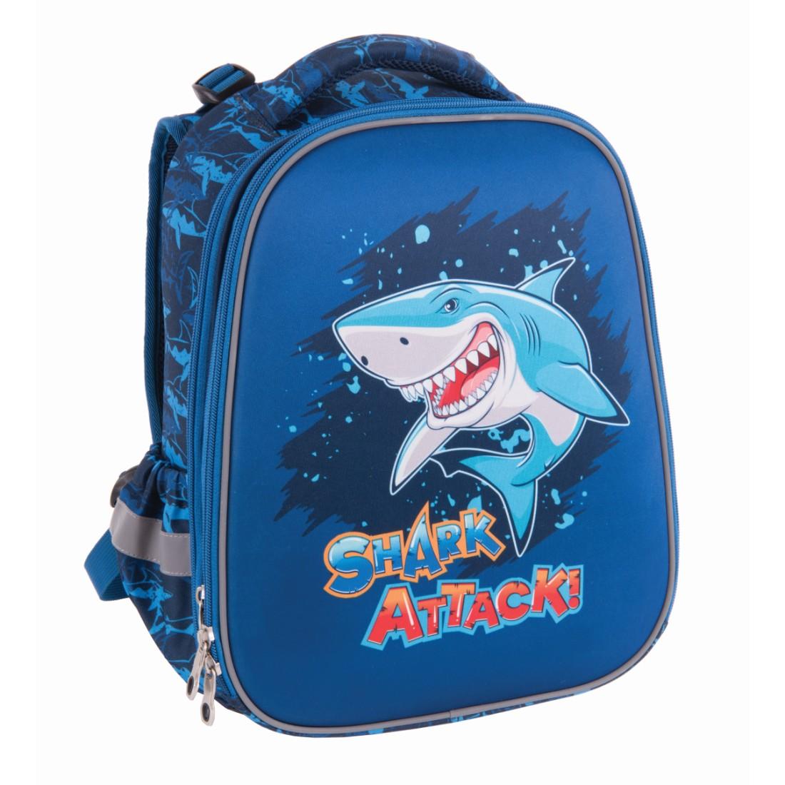 Ученическа раница PULSE Anatomic Cube Shark Attack, 2 отделения | JAR Computers Ученическа раница PULSE Anatomic Cube Shark Attack, 2 отделения