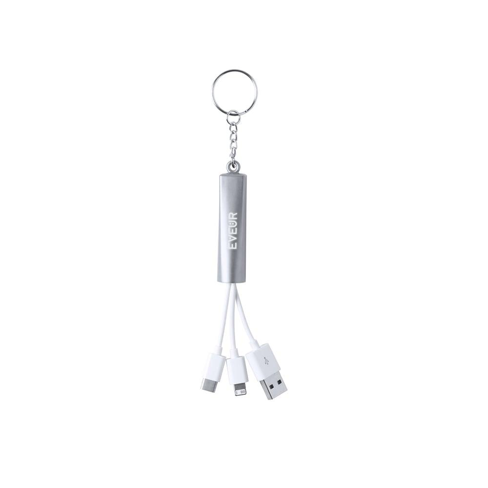 Zaref Кабел 3 в 1 USB, Lightning, micro USB и USB type C, сребрист | JAR Computers Zaref Кабел 3 в 1 USB, Lightning, micro USB и USB type C, сребрист