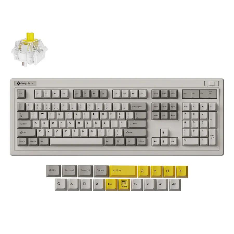 Безжична механичка клавиатура Keychron R6 QMK Retro - Super Banana Switch | JAR Computers Безжична механичка клавиатура Keychron R6 QMK Retro - Super Banana Switch