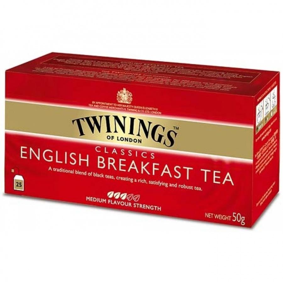 Чай Twinings English breakfast - Английска закуска, кутия 25 бр. х 2 г | JAR Computers Чай Twinings English breakfast - Английска закуска, кутия 25 бр. х 2 г
