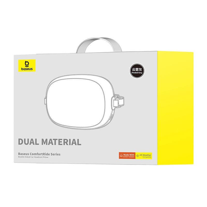 Двустранна възглавница за облегалка за глава в автомобил - Baseus Comfort Ride Double Sided Car Headrest Mounted Pillow (сив) | JAR Computers Двустранна възглавница за облегалка за глава в автомобил - Baseus Comfort Ride Double Sided Car Headrest Mounted Pillow (сив)