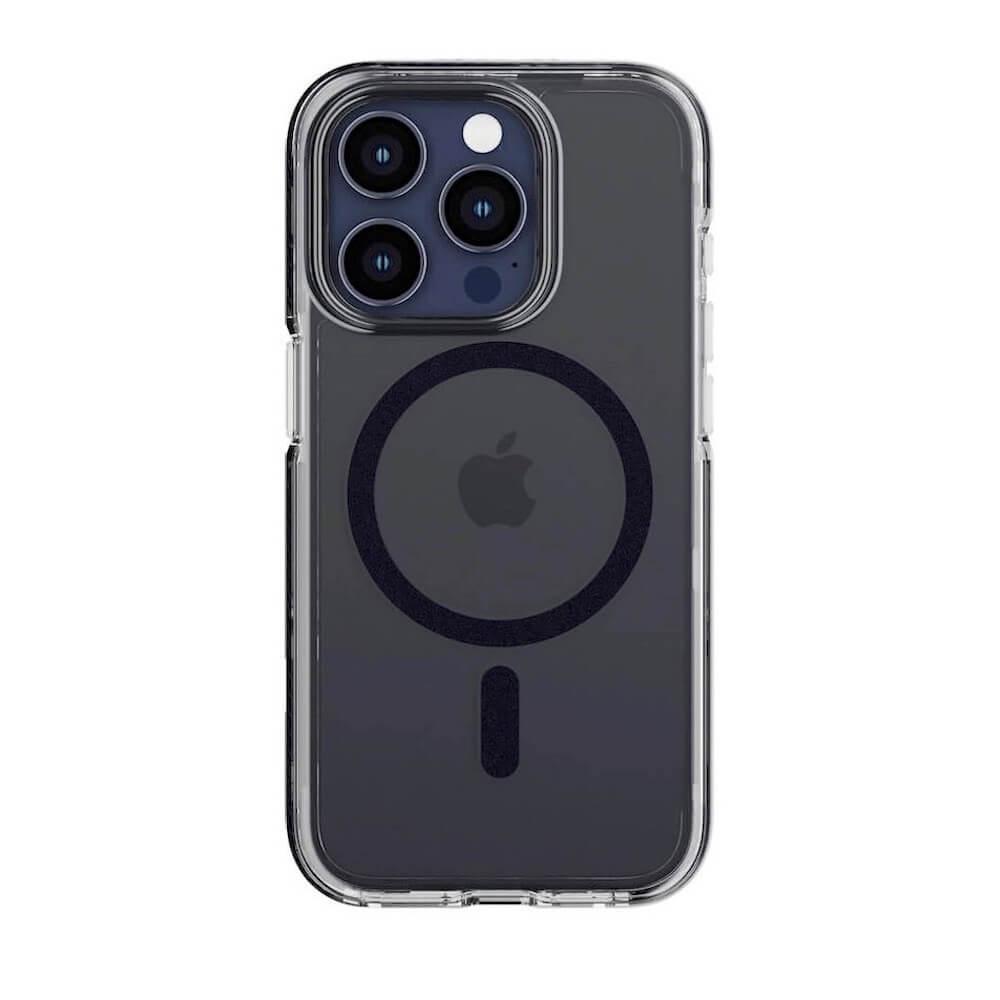 Хибриден удароустойчив кейс с MagSafe за iPhone 15 Pro Max - Tech21 EvoCrystal Hybrid MagSafe Case (син-прозрачен) | JAR Computers Хибриден удароустойчив кейс с MagSafe за iPhone 15 Pro Max - Tech21 EvoCrystal Hybrid MagSafe Case (син-прозрачен)