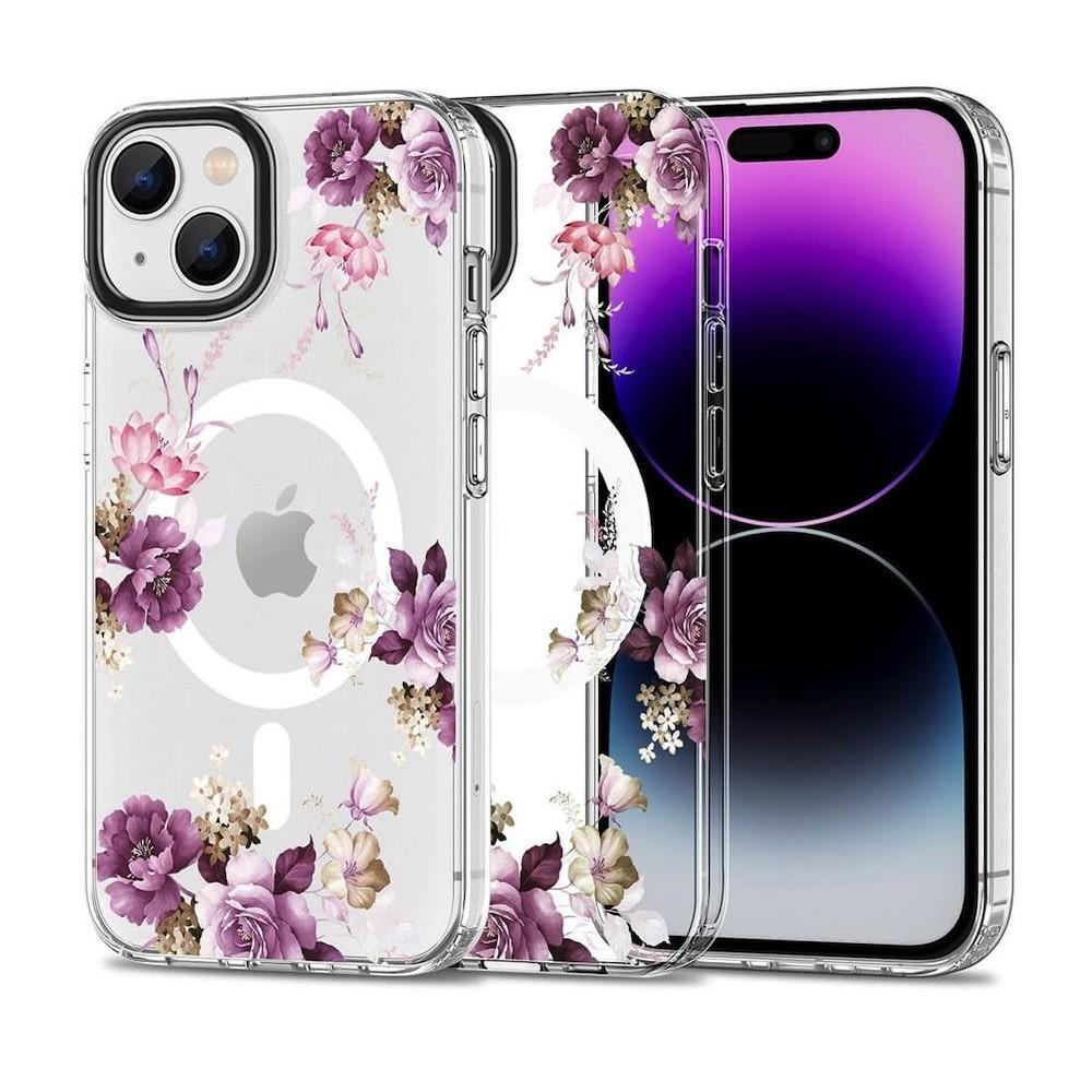 Хибриден удароустойчив кейс с MagSafe за iPhone 15 - Tech-Protect MagMood Spring Floral Hybrid MagSafe Case (цветни мотиви) | JAR Computers Хибриден удароустойчив кейс с MagSafe за iPhone 15 - Tech-Protect MagMood Spring Floral Hybrid MagSafe Case (цветни мотиви)