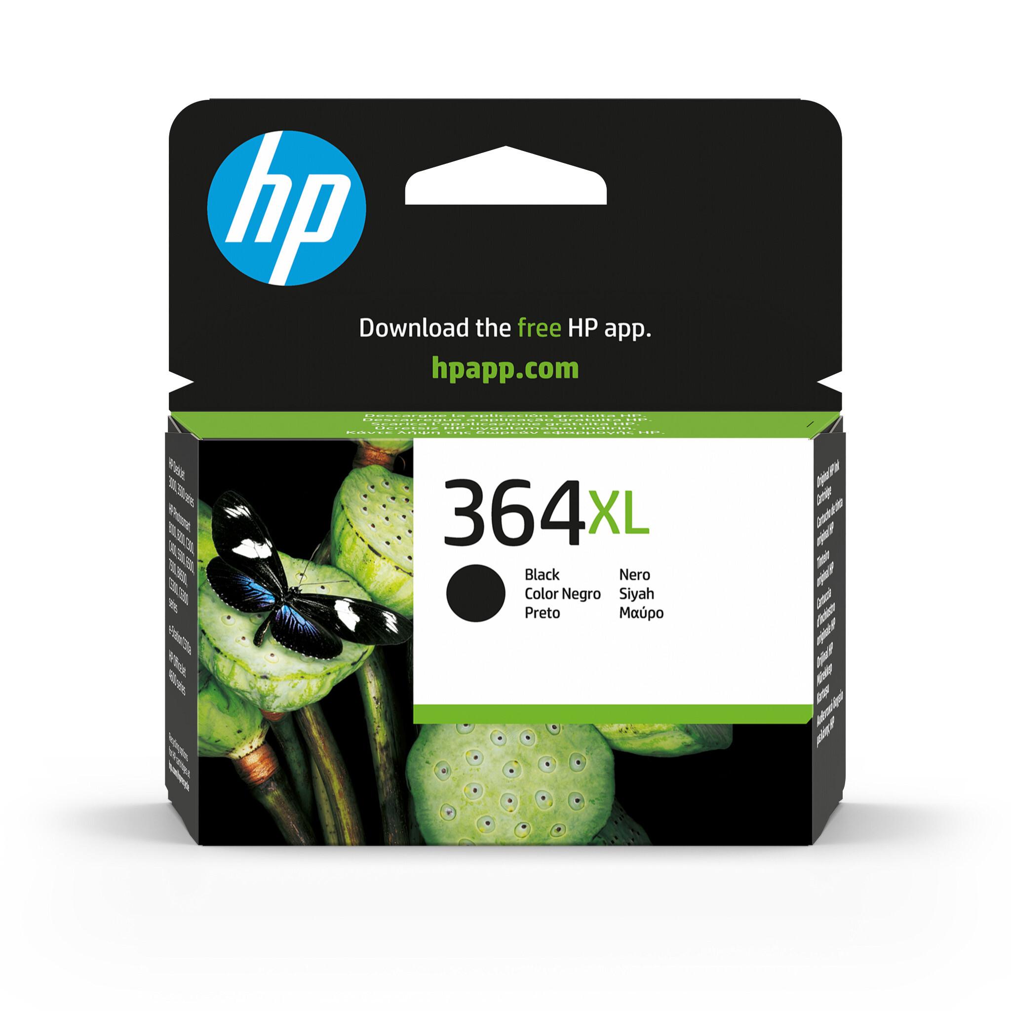 HP Оригинална касета с мастило с голям капацитет 364XL, цвят черен | JAR Computers HP Оригинална касета с мастило с голям капацитет 364XL, цвят черен