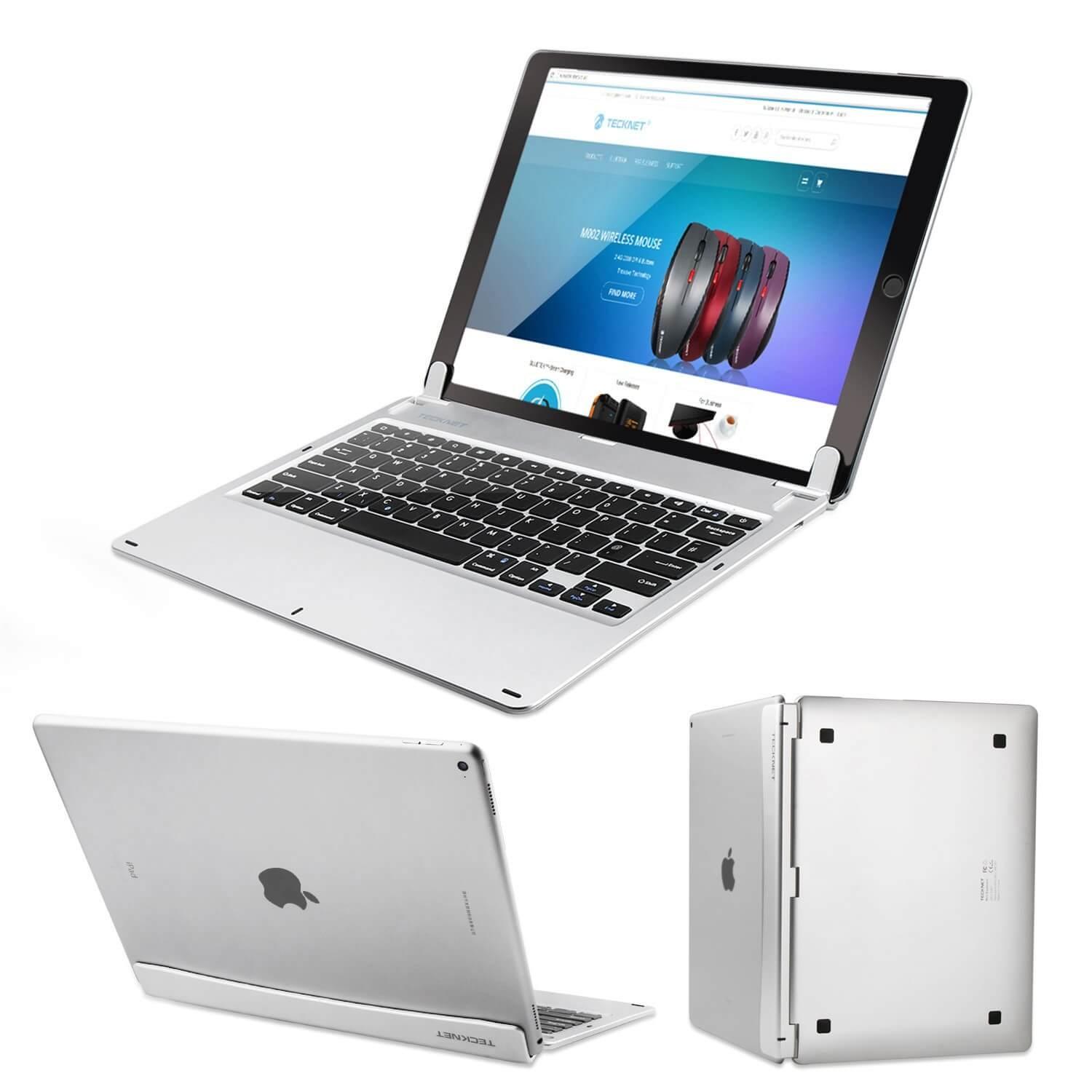 Кейс, поставка и bluetooth клавиатура за iPad Pro 12.9 (2015), iPad Pro 12.9 (2017) - TeckNet X381 Ultra-thin Bluetooth (сребрист) | JAR Computers Кейс, поставка и bluetooth клавиатура за iPad Pro 12.9 (2015), iPad Pro 12.9 (2017) - TeckNet X381 Ultra-thin Bluetooth (сребрист)